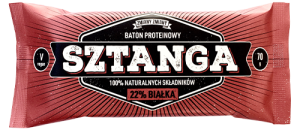 Baton proteinowy Sztanga – naturalny baton wysokobiałkowy bez konserwantów i dodanego cukru